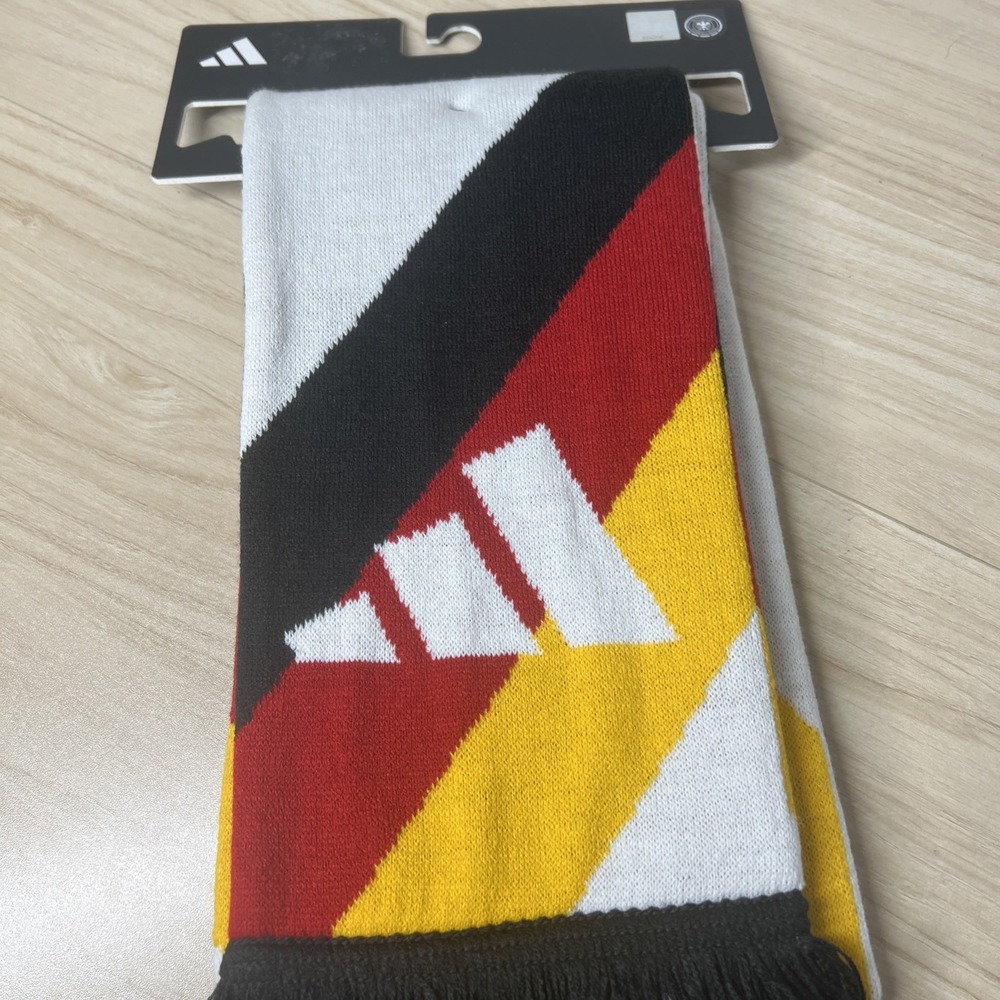 World Cup Germany DFB Adidas Soccer Fan Scarf Black Red Gold New With Tags $35 - Picture 2 of 5